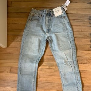 High rise skinny jeans